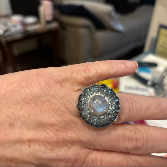 Judith Ripka Jewelry - Judith Ripka Elegant Blue and Silver Women's Ring